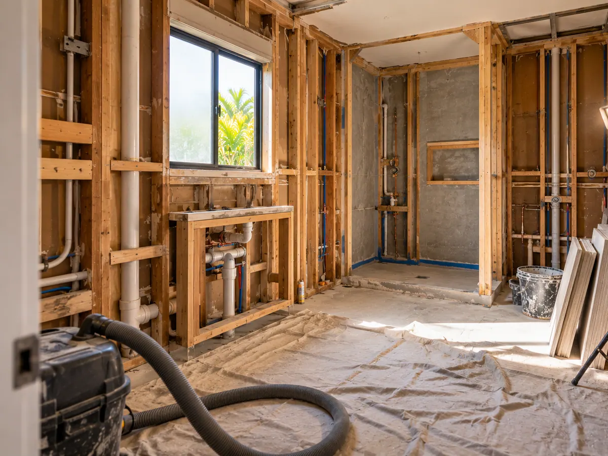 Bathroom renovation site coordination and documentation